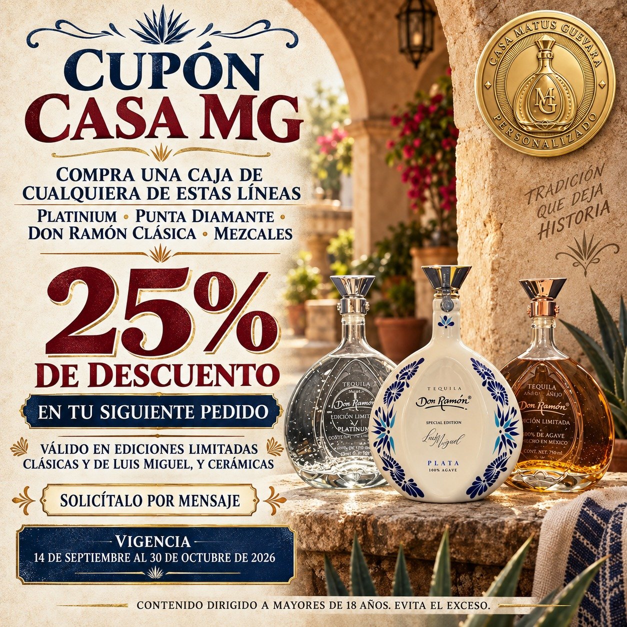 Cupón Casa MG: 25% de descuento en tu siguiente pedido
